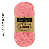Buy Scheepjes Catona 25g Mercerised Cotton from Cotton Pod UK 409 Soft Rose