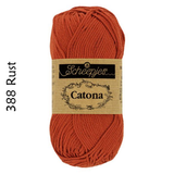 Buy Scheepjes Catona 25g Mercerised Cotton from Cotton Pod UK 388 Rust