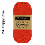 Buy Scheepjes Catona 25g Mercerised Cotton from Cotton Pod UK 390 Poppy Rose