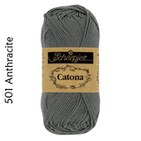Buy Scheepjes Catona 25g Mercerised Cotton from Cotton Pod UK 501 Anthracite