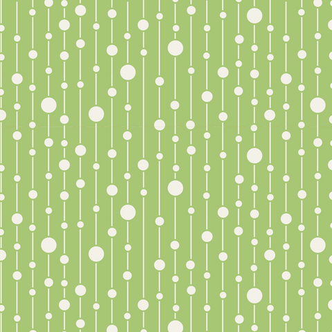 Tilda Fabric Swatch ~ Apple Butter - Green Pearls