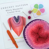 Crochet Workshop, how to crochet a triangular shawl. Getting started with the Cotton Pod Whirly Wonderful Crochet Wrap