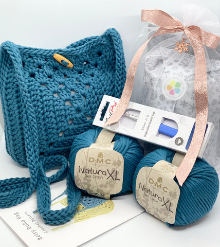 Besty Boho Crochet Bag Kit / Gift Set buy from Cotton Pod UK