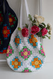 COTTON POD Sundrop Flower Granny Square Bag ~ Crochet Kit ~ Scheepjes Cahlista (3 Colourways)