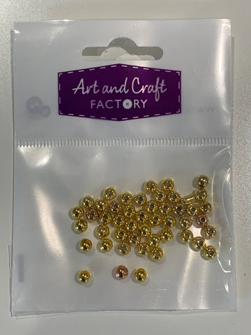 Art & Craft Factory ~ 5mm Pearl Beads ~ gold