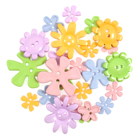 Buttons ~ Pastel Flowers ~ 20g