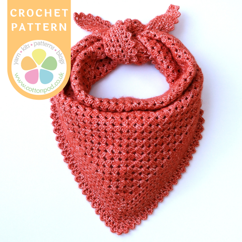 Tiny Trellis Triangular Neckerchief Crochet Pattern (PDF Download ...