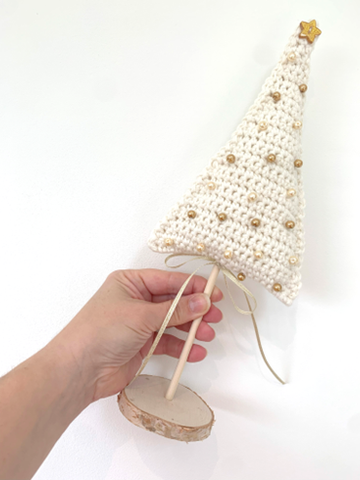 COTTON POD Crochet Kit ~ Festive Trees Kit & Refill Packs ~ Classic Cream & Gold