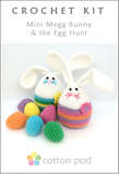 Cotton Pod Amigurumi Crochet Kit ~ MINI MEGG BUNNY & THE EGG HUNT