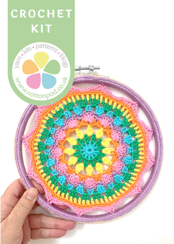 COTTON POD Crochet Kit ~ Naissance Mandala ~ Catona Minis (20cm diameter)