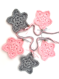 COTTON POD Crochet Kit ~ Star Garland ~ Pink & Grey (Boxed)
