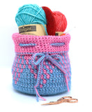 Poco Drawstring Bag Crochet Pattern & Kits from Cotton Pod UK