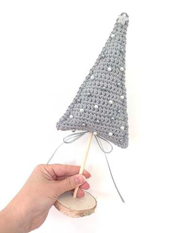 COTTON POD Crochet Kit ~ Festive Trees Kit & Refill Packs ~ Silver Sparkle