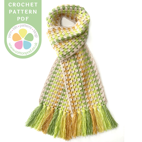 Spring Meadow Granny Stripe Crochet Pattern by Cotton Pod