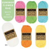 COTTON POD Sundrop Flower Granny Square Bag ~ Crochet Kit ~ Scheepjes Cahlista (3 Colourways)