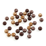 Trimits ~ 6mm Glass Pearl Beads  ~ BRONZE MIX (36 beads)