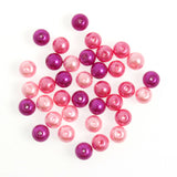 Trimits ~ 6mm Glass Pearl Beads  ~ PINK MIX (36 beads)