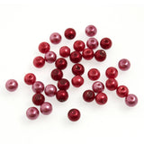 Trimits ~ 6mm Glass Pearl Beads  ~ RED MIX (36 beads)