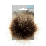 Buy TRIMITS Brown Tipped Faux Fur Pom Pom 11cm large