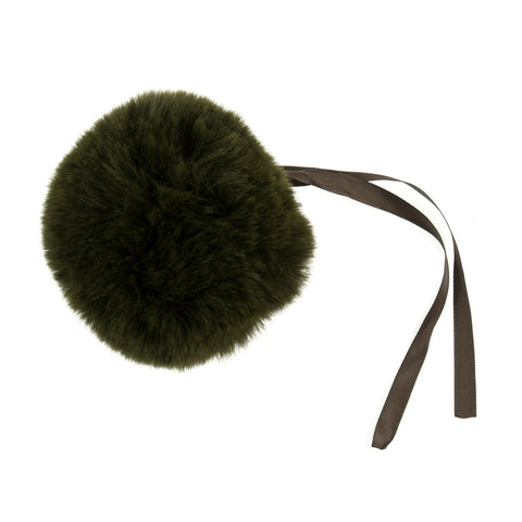 Trimits 11cm  Faux Fur Pom Pom Khaki Green