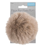 TRIMITS ~ Faux Fur Pom Pom ~ Large 11cm ~ 1 Piece: Natural