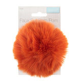 Trimits 11cm Faux Fur Pom Pom Orange