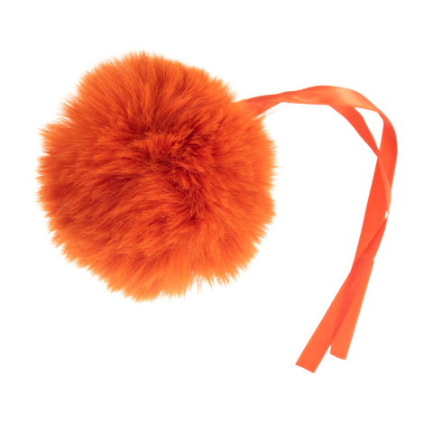 Trimits 11cm Faux Fur Pom Pom Orange