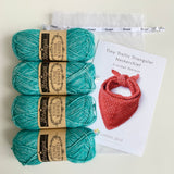 Tiny Trellis Triangular Neckerchief Granny Triangle Crochet Pattern & Kit