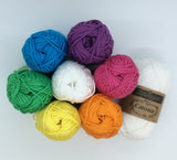 Cotton Pod Crochet Kit ~ RAINBOW OF LOVE HEART GARLAND