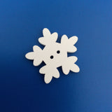 Wooden Snowflake Button (12mm and 25mm)