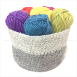 Crochet Felted Basket Pattern by Cotton Pod
