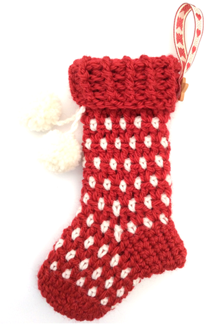 COTTON POD Crochet Pattern - Blitzen Stocking (PDF download)