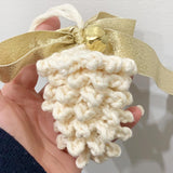 Cotton Pod Crochet Pattern - Pine Cone Bauble