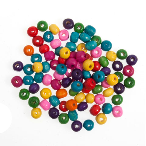 Trimits ~ 6mm Wooden Beads ~ Assorted x 200