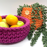 CROCHET GIFT SET ~ Knit Stitch Basket Duo from Cotton Pod UK