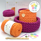 CROCHET GIFT SET ~ Knit Stitch Basket Duo from Cotton Pod UK