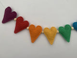 RAINBOW OF LOVE HEART GARLAND (BUNTING) Crochet Pattern by Cotton Pod