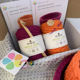 *NEW* COTTON POD CROCHET GIFT SET ~ Knit Stitch Basket Duo