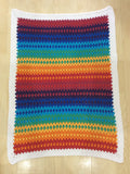 Rainbow Crochet Baby Blanket Pattern designed by Cotton Pod UK