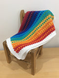 Rainbow Crochet Baby Blanket Pattern designed by Cotton Pod UK