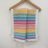 Crochet Blanket Kit ~ Cotton Pod Candy Stripe Baby blanket UK