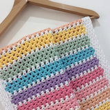 Crochet Blanket Kit ~ Cotton Pod Candy Stripe Baby blanket UK