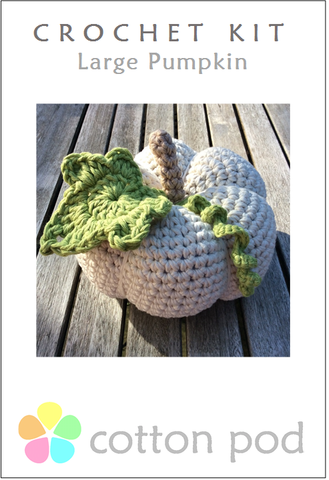 Large Pumpkin Crochet Kit buy from www.cottonpod.co.uk