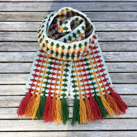 super granny stripe scarf crochet pattern