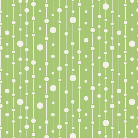 Tilda  Fabric Swatch ~ Apple Butter - Green Pearls