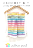 Crochet Candy Stripe Baby Crochet Blanket Kit from Cotton Pod UK