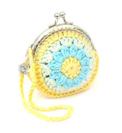 COTTON POD Crochet Pattern ~ Flower Coin Purse